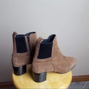 Topshop leather suede heeled ankle bootie size 9.5